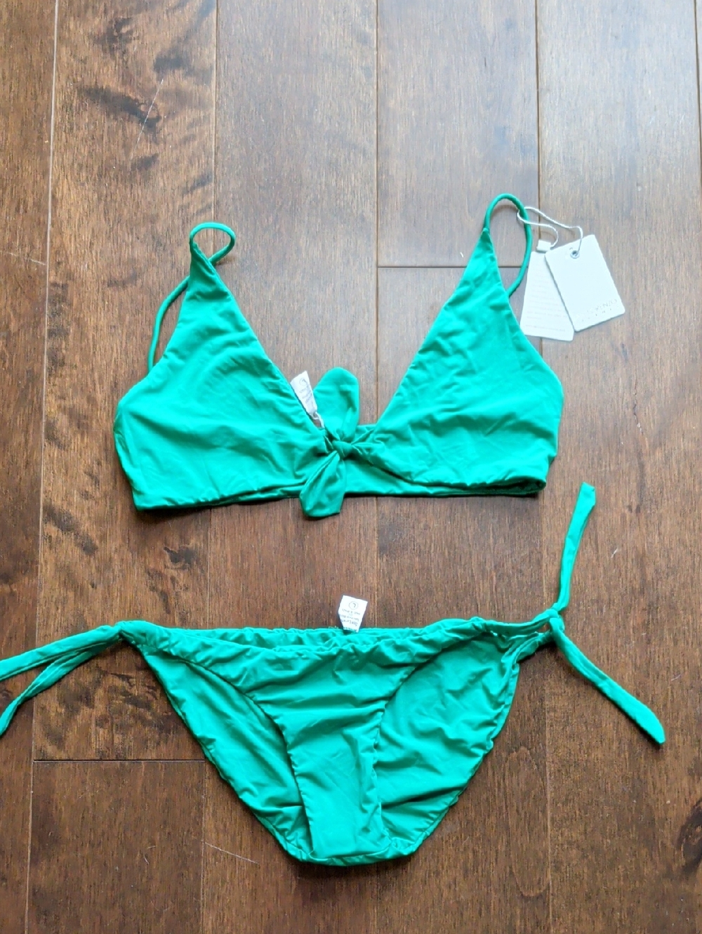 San Lorenzo Emerald Green Tie Bikini Set